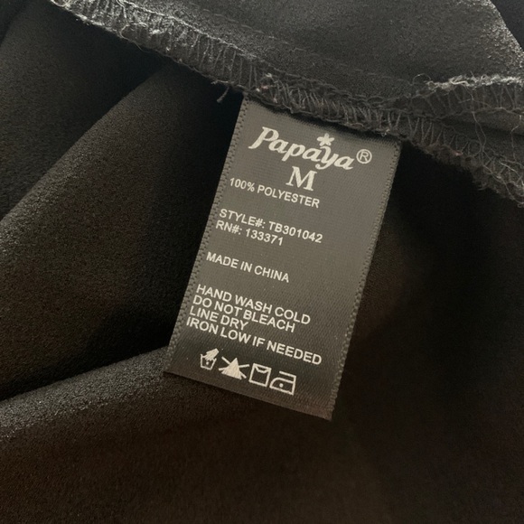 Button down blouse sheer animal print - Picture 5 of 5